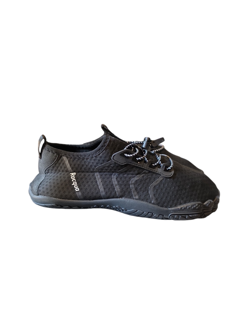 Racqua Black Water Shoe with Quick-Adjust Bungee Sz 8 Womans